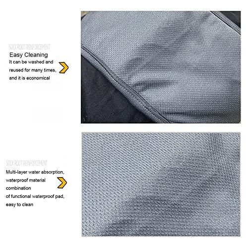 Esfeely Men\'s Washable Incontinence Underwear Adults Patient Reusable Breathable Boxer Diapers for Adults Prostate 200ml (XX-Large, Grey)