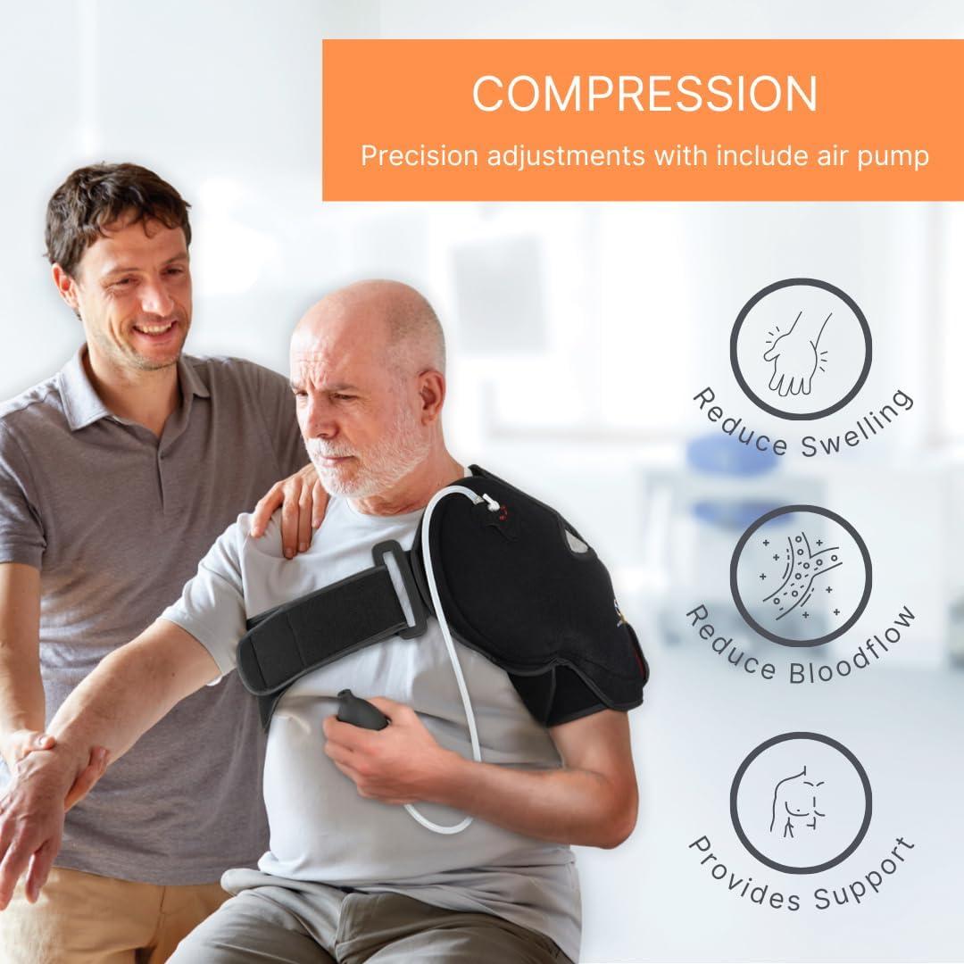 NatraCure NatraCure Hot or Cold Therapy Shoulder Ice Pack Wrap, Shoulder Brace for Shoulder Pain Relief - (Heating Pad for Rotator Cuff Injuries, Surgery, Gym Injuries, Baseball, Pitching Injuries) - 6032