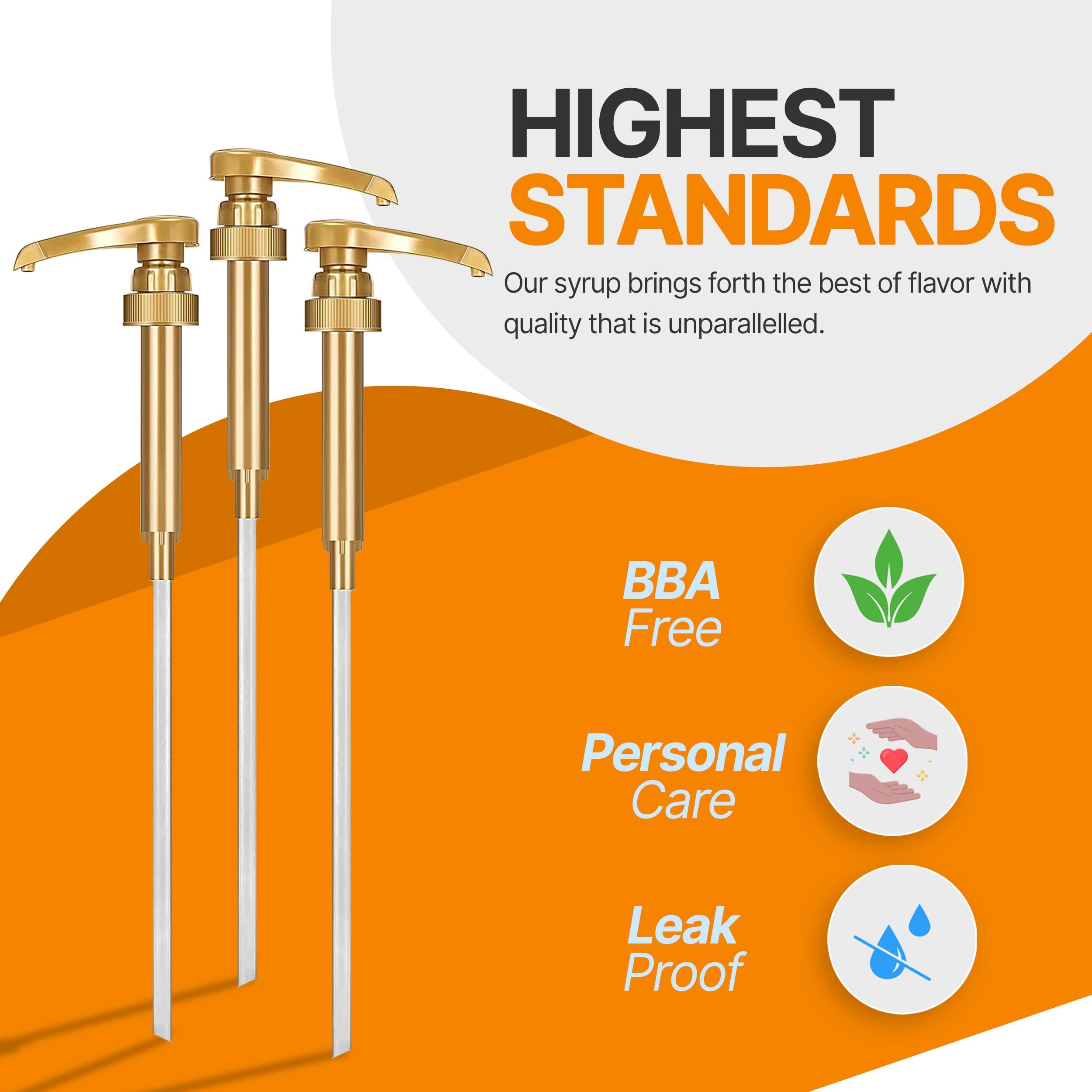 Jimoco Coffee Syrup Variety Pack - Vanilla and Caramel Syrup for Coffee with 2 Jimoco Syrup Pump Dispenser Compatible with 25.4 Ounces Syrup Bottle for Vanilla and Caramel Flavored Coffee