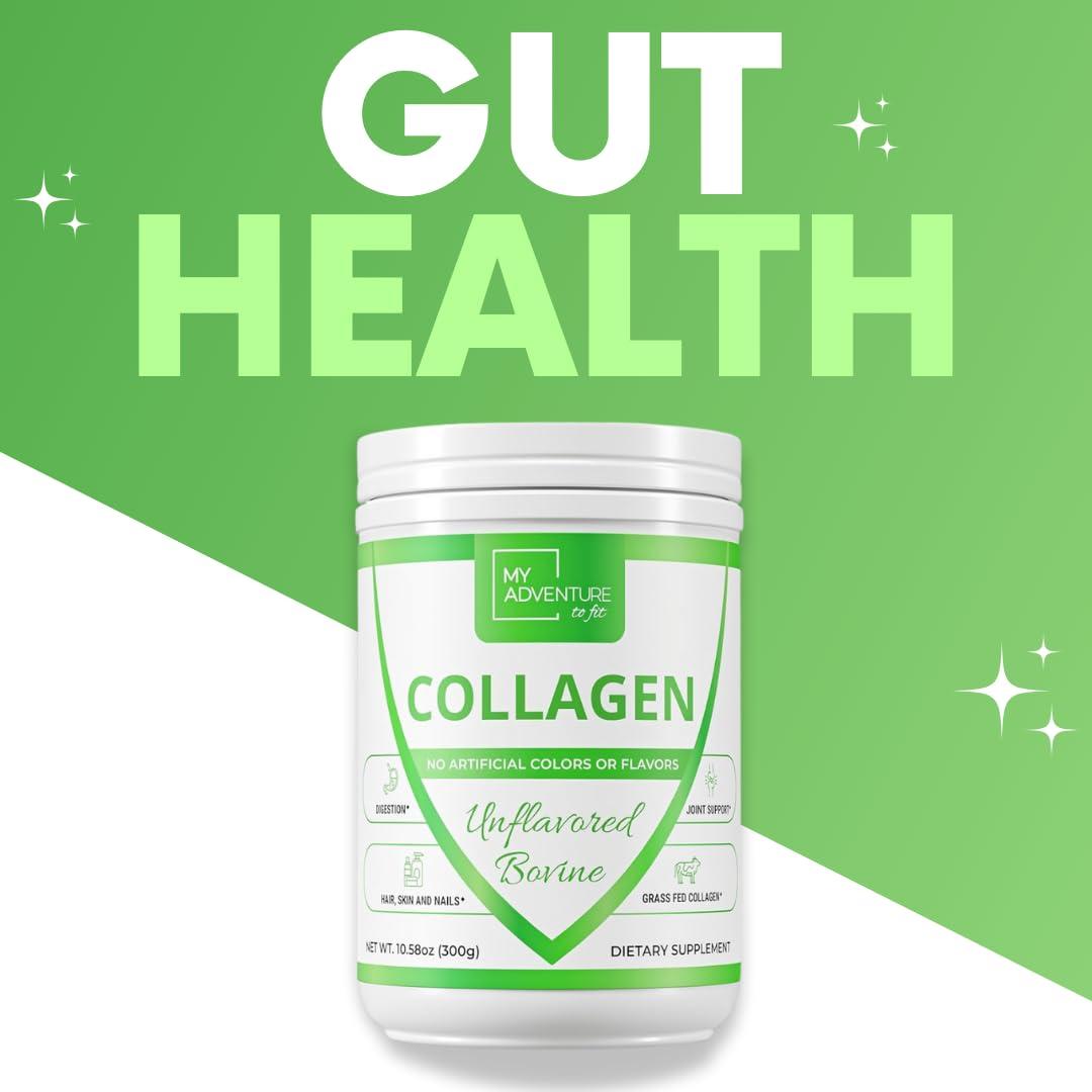 My Adventure to Fit Hydrolyzed Collagen Powder for Women - Grass Fed Collagen Powder for Muscle Growth & Collagen Protein Powder - Keto Collagen Powder for Joints & Gut Health - Unflavored Bovine 300g