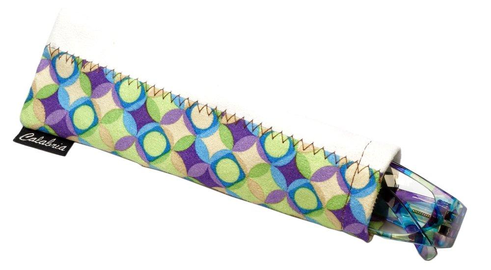 Calabria Calabria 759 Rectangular Colorful Reading Glasses +2.75 Purple Women Readers Stylish Eyeglasses Matching Soft Case Included