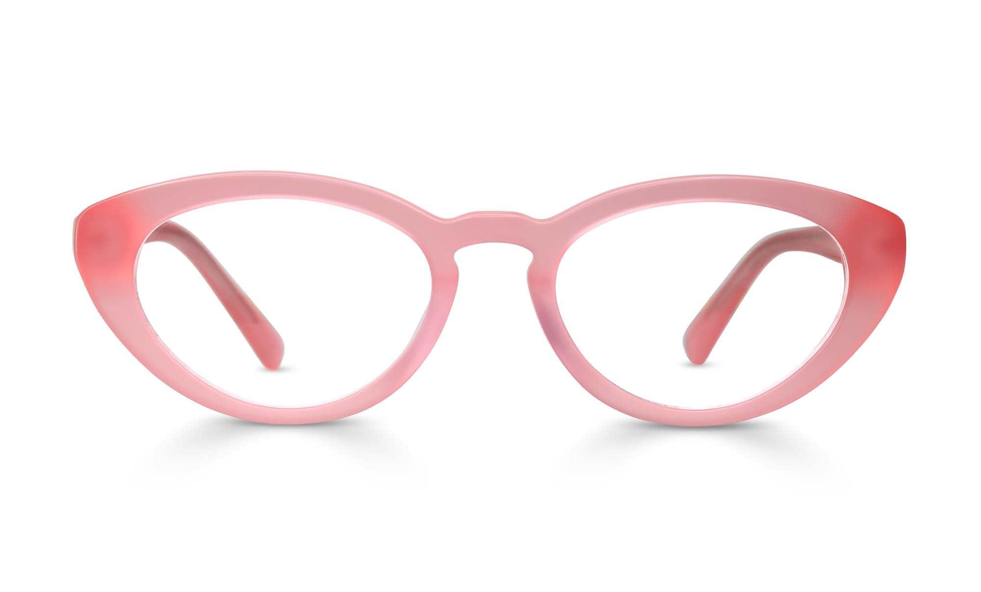 eyebobs eyebobs - Pinhead | Premium Reading Glasses for Men and Women | Cat-eye Frame for Wide Faces | Matte Pink, 4.00