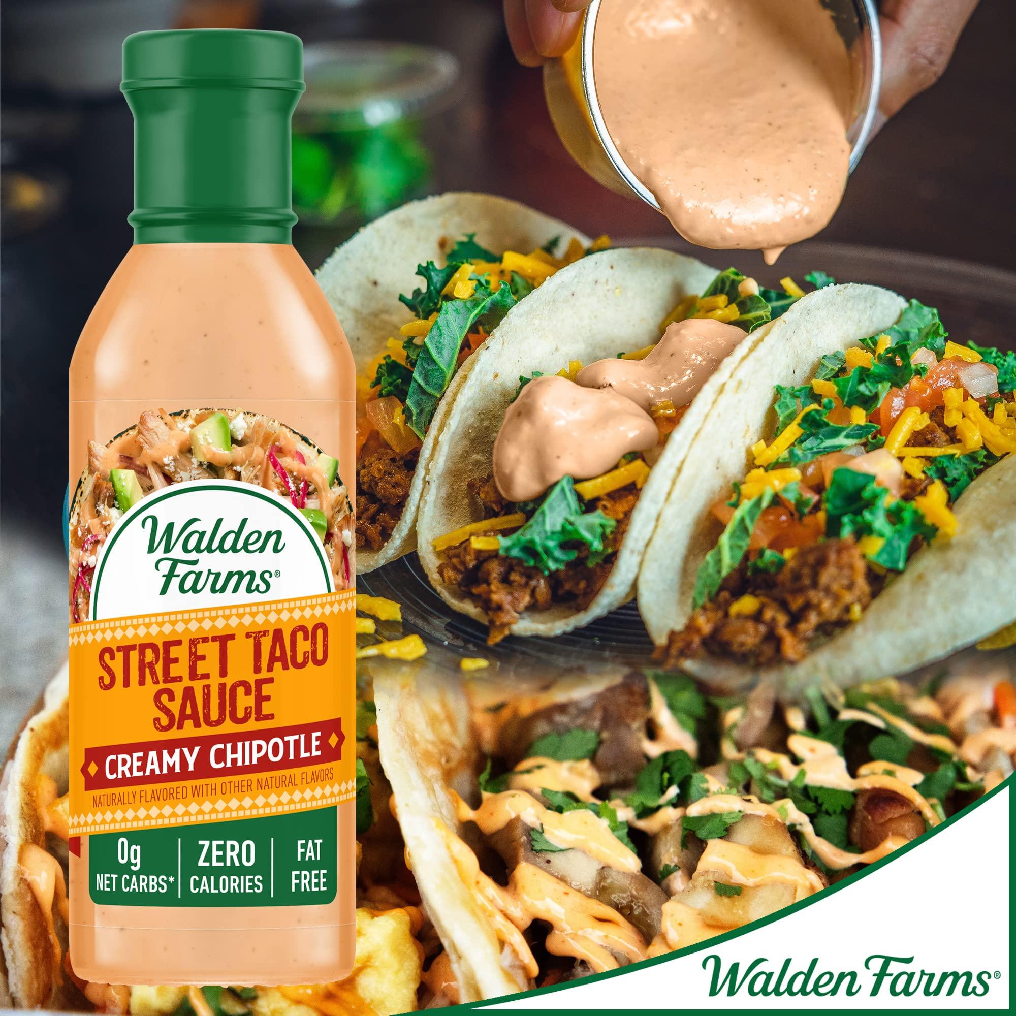 Walden Farms Walden Farms Street Taco Sauce Creamy Chipotle - Calorie-Free, Gluten-Free, Low Carb, Keto-Friendly, Sugar-Free, Smoky Chipotle Flavor, (12 oz Bottle)
