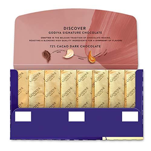 Godiva Chocolatier Godiva Chocolatier Chocolate Signature Mini Bars,72% Cacao Dark, 3.1 Ounce (Pack of 12)