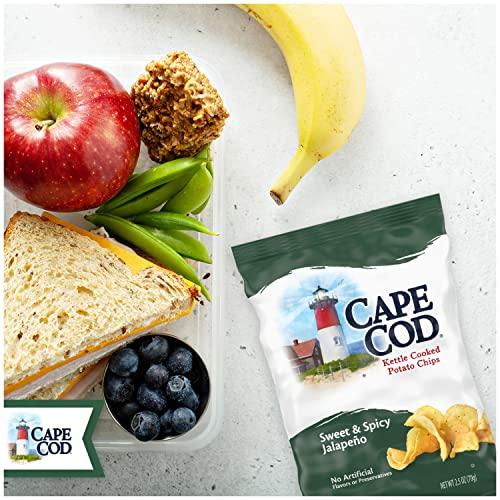 Cape Cod Cape Cod Potato Chips, Sweet and Spicy Jalapeno Kettle Chips, 2 Oz (Pack of 6)