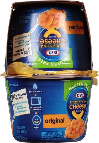 Kraft Kraft Gluten Free Original Mac & Cheese Macaroni and Cheese Dinner, 4 ct Pack, 1.9 oz Cups