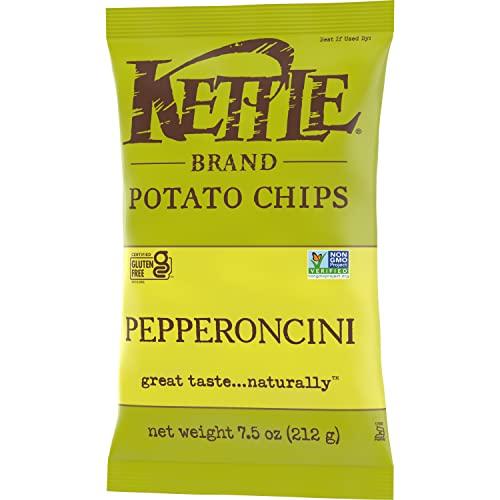 Kettle Brand Kettle Brand Potato Chips Pepperoncini, 7.5 Oz (Pack of 4)