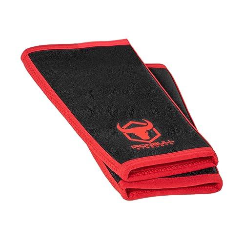 Iron Bull Strength Iron Bull Strength Knee Sleeves for Powerlifting (7mm) - Weightlifting Knee Compression Sleeve for Squats - Knee Brace Support for Gym, Workout, Fitness (Small)