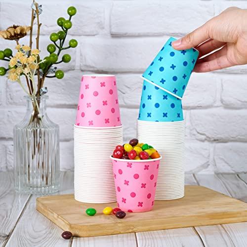 LITOPAK LITOPAK 540 Pack 5 oz Paper Cups, Pink and Blue Disposable Paper Cups, Paper Snack Cups, Water Paper Cups, Small Mouthwash Cups, and Mini Paper Cups for Home, Bathroom, Picnic, Party, and Events.