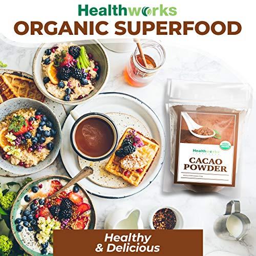 Healthworks Healthworks Cacao Powder (48 Ounces / 3 Pounds) | Cocoa Chocolate Substitute | Certified Organic | Sugar-Free, Keto, Vegan & Non-GMO | Peruvian Bean/Nut Origin | Antioxidant Superfood