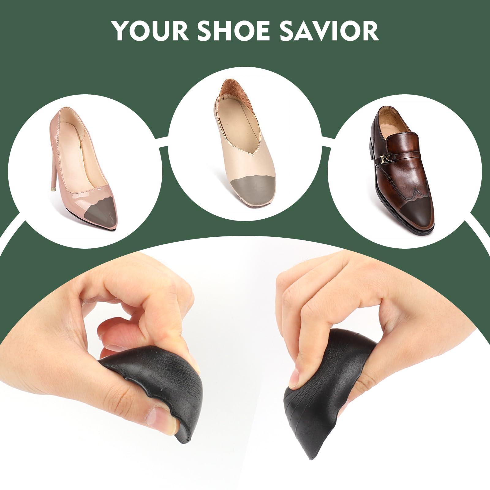 WALLFID 6 Pairs Shoe Filler Heel Inserts for Women,Toe Cushion Fillers Make Shoes Fit,high Heel Comfort Pads,Heel Pads,Half-Size Insoles Adjust Shoe Too Big for High Heels,Flats,Casual (Round Head)