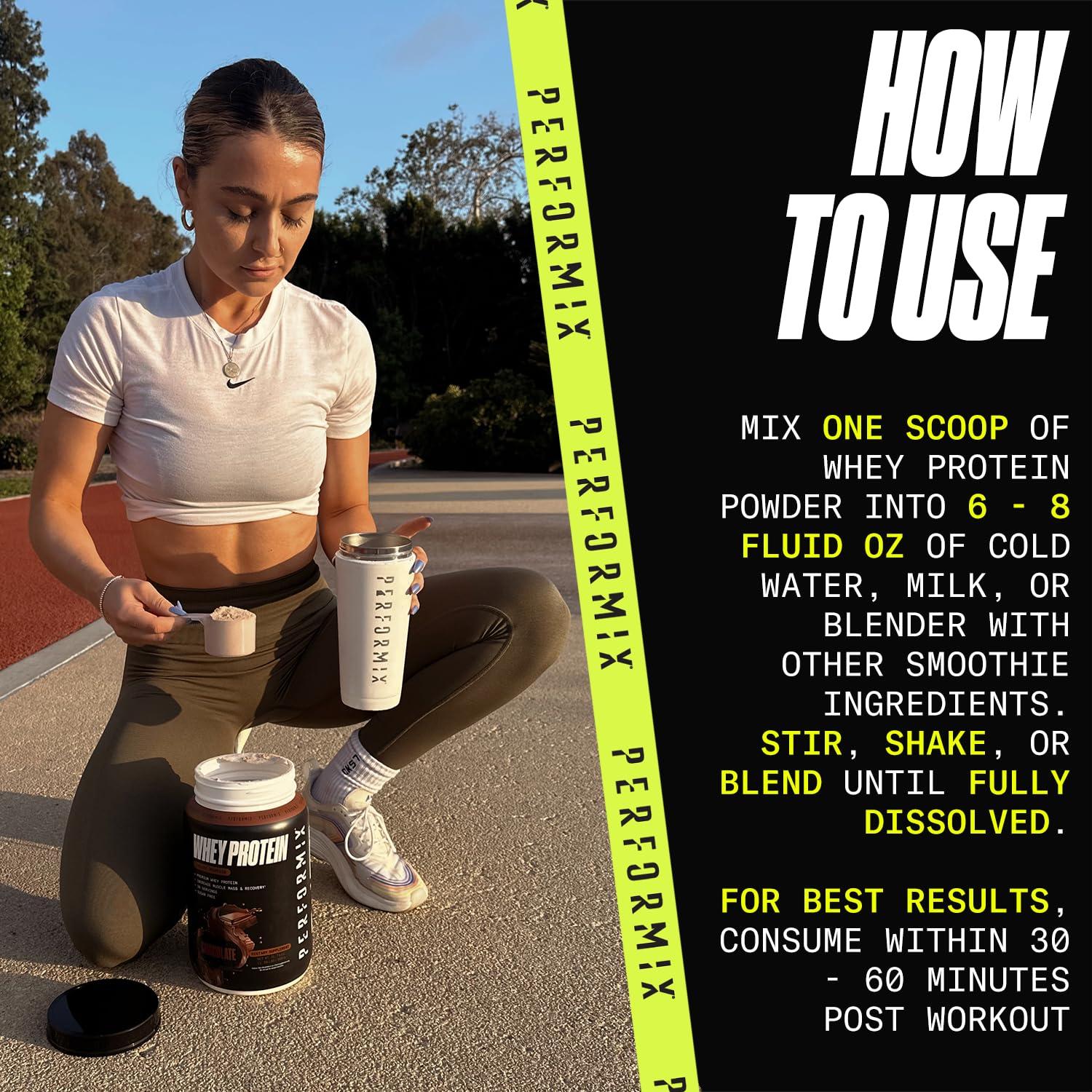 PERFORMIX PERFORMIX - Whey Protein Isolate Blend - 24g of Protein - 5.4g of BCAAs - 110 Calories - Muscle Building & Post Workout Recovery - 100% Whey Protein Powder - 1.98 lbs - 30 Servings - Vanilla