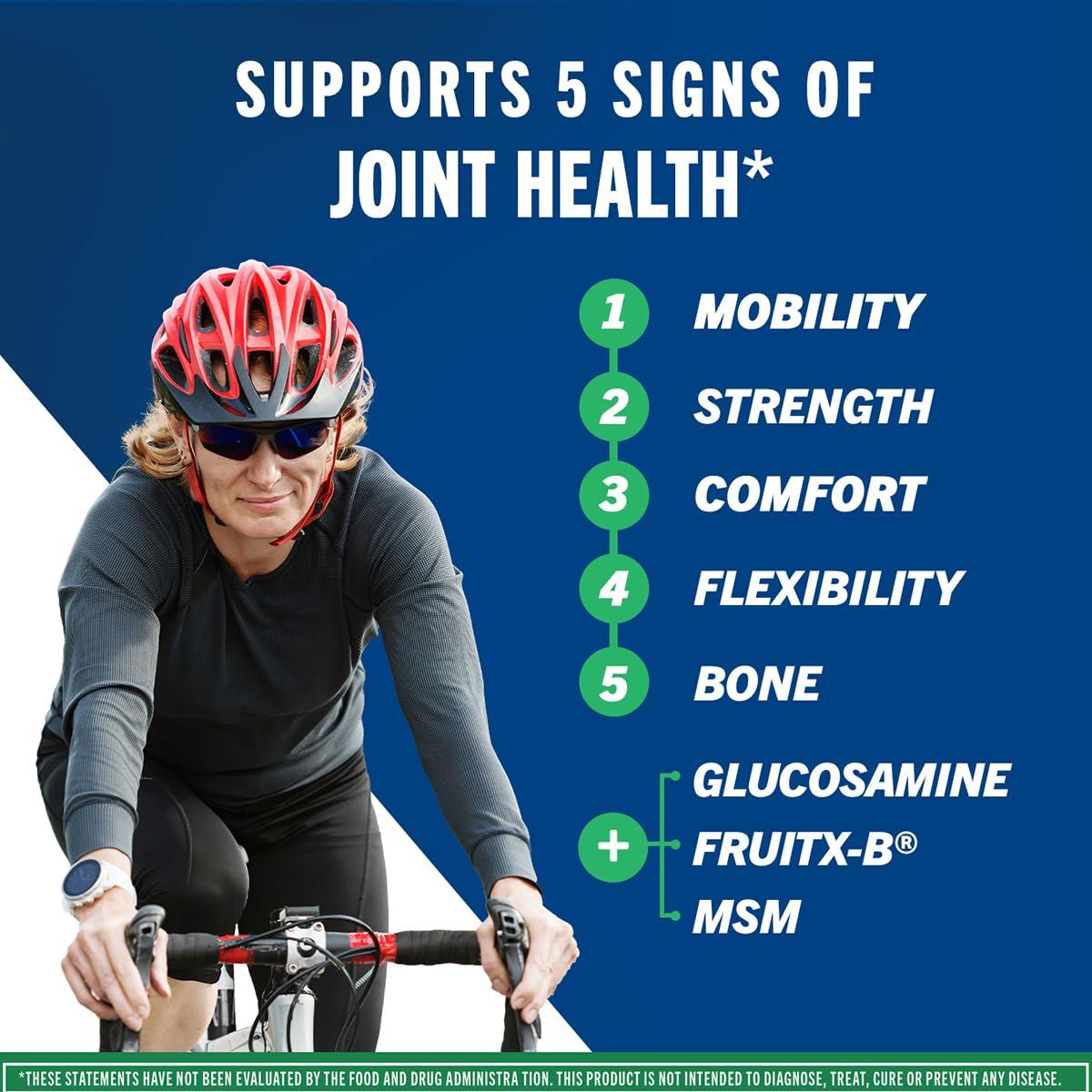 Move Free Move Free Advanced Glucosamine Chondroitin MSM Joint Support Supplement, Supports Mobility, Comfort, Strength, Flexibility & Bone, 120 Tablets/40 Servings
