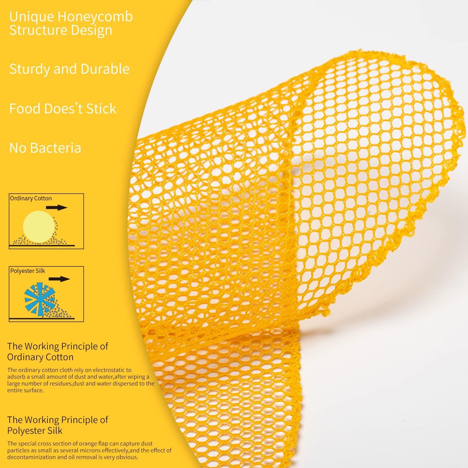 BAIKAFU BAIKAFU 6Pcs Dish Wash Net,Innovative Mesh Cloth,Ultra Non-Scratch Dish Rags for Washing Dishes,100% No Odor/Quick Dry,Perfect Scrubber,Dish Sponges for Washing Dishes Yellow/Pink/Gray