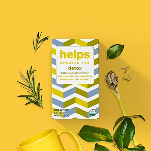 HELPS PHARMADUS BOTANICALS HELPS TEAS | Helps Detox Tea | Organic herbal blend of Horsetail, Green Tea, Herbal Lemon, Ulmaria and Rosemary that facilitate naturally our detox and depurative process. 16 Tea Bags