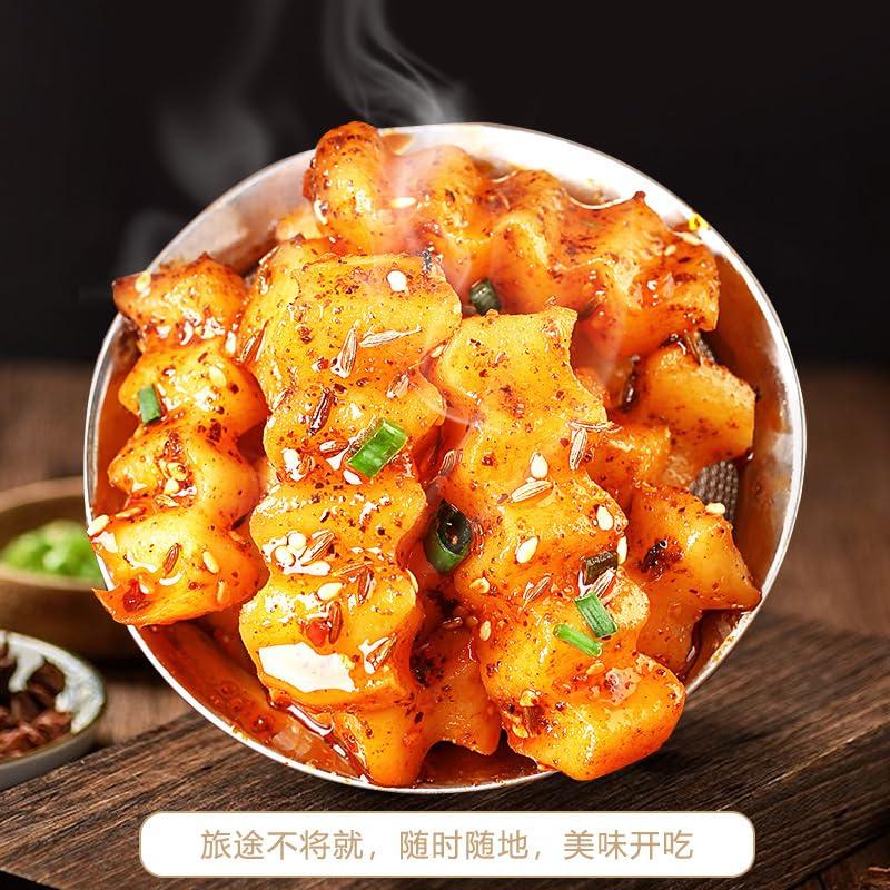 ZAOIAN Chinese Spicy Snacks, Spicy Snacks, Latiao, Chinese Snacks, Potato Stick Barbecue, Spicy French Fries, Delicious Potato Chips 700g/24.7 Oz Instant Snacks (Barbecue flavor (35g * 20 packs))