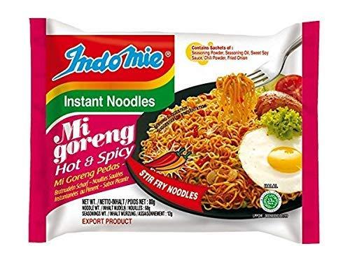 Indomie Indomie Foods Mi Goreng Instant Noodles, Halal Certified, Hot & Spicy Flavor, 10 Count (Pack of 1)