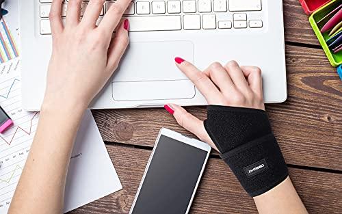 CERBONNY CERBONNY Carpal Tunnel Wrist Brace ,2Pack Wrist Support Brace Adjustable Wrist Strap Reversible Wrist Brace for Sports Protecting/Tendonitis Pain Relief/Carpal Tunnel/Arthritis-Right&Left