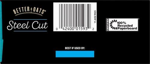 Better Oats Better Oats Original Steel Cut Oatmeal Packets, Instant Oatmeal Packets with Steel Cut Oats and Flax Seeds, Quick Oatmeal Pouches Ready in 2.5 Minutes, Original Flavor, Pack of 10, 11.6 OZ Pack