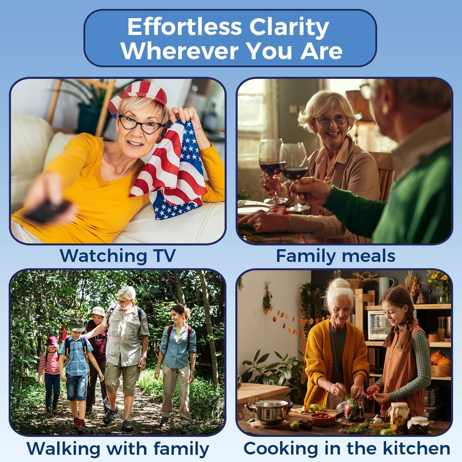 LINNER LINNER Saturn OTC Hearing Aids for Senior & Adult, Rechargeable Hearing Amplifiers with Comfort Design, Noise Cancellation for Aid & Assist Hearing, Discreet & Nearly Invisible In-Ear Device(White)