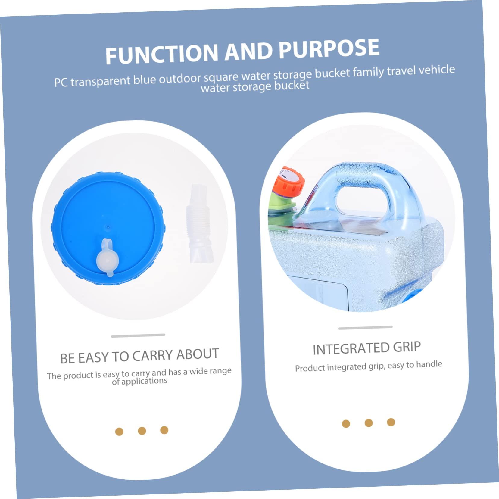PRETYZOOM PRETYZOOM Camping Water Storage 1 Set Outdoor Storage Bucket Pure Bucket High Capacity Pc Portable Water Container