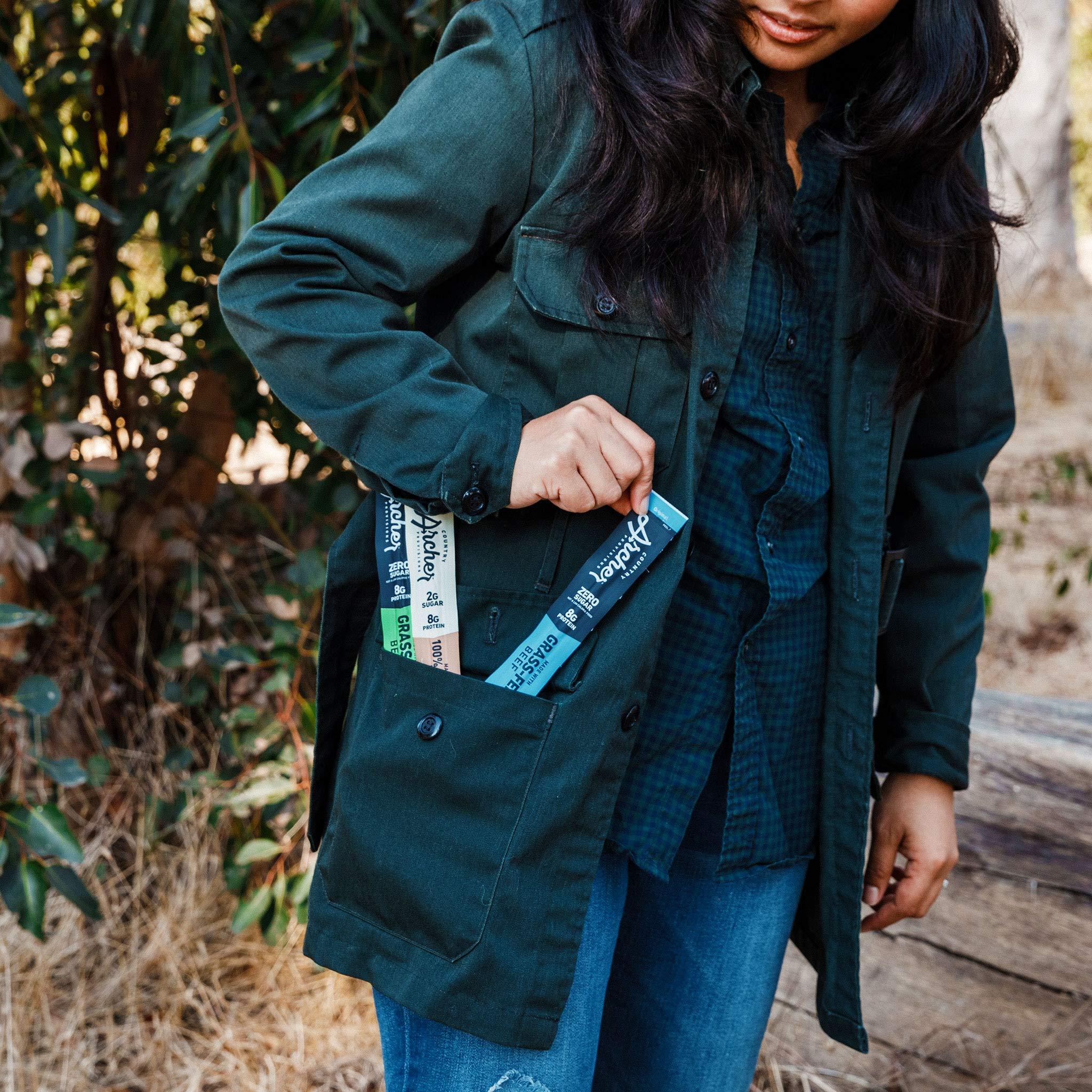 Country Archer Country Archer Beef Jerky Sticks - Grass Fed Beef Sticks Individually Wrapped, Beef Sticks Bulk, Beef Jerky Snack Packs, Gluten Free, Paleo, Keto - 1 oz Meat Sticks (Pack of 36)