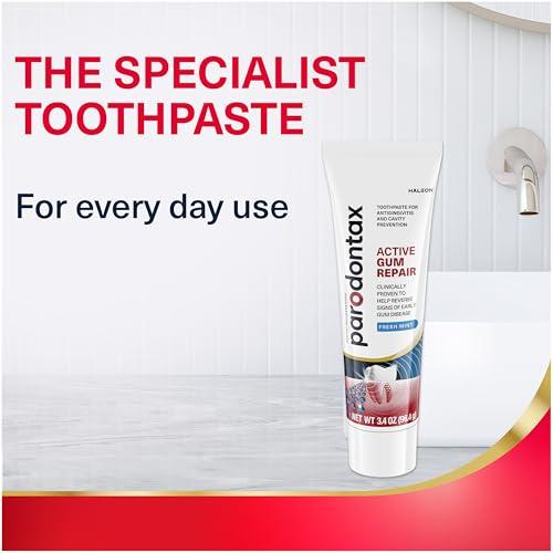 Parodontax Parodontax Active Gum Repair Toothpaste, Toothpaste To Help Reverse Signs Of Early Disease For Health, Fresh Mint Flavored - 3.4 Oz x 3