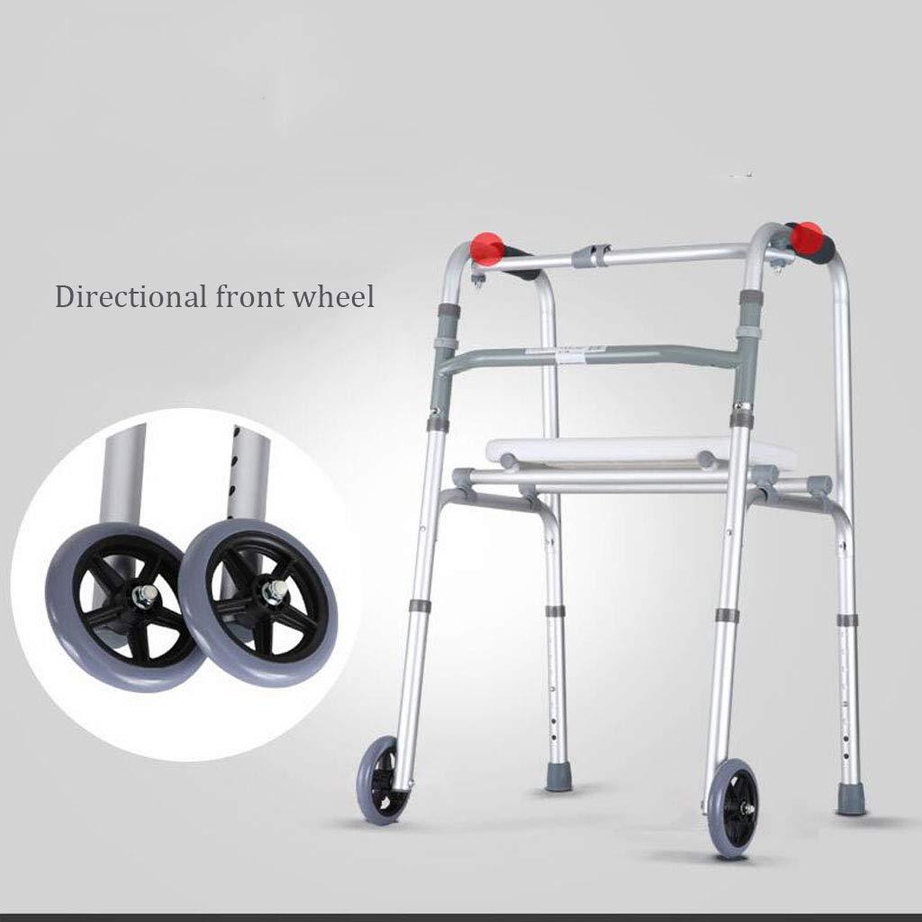 LIYIN- Walker Ultra Narrow Light Weight Walking Frame Height Adjustable and Ergonomic Handle for Elderly and Disabled-Adjustable Height - Medium