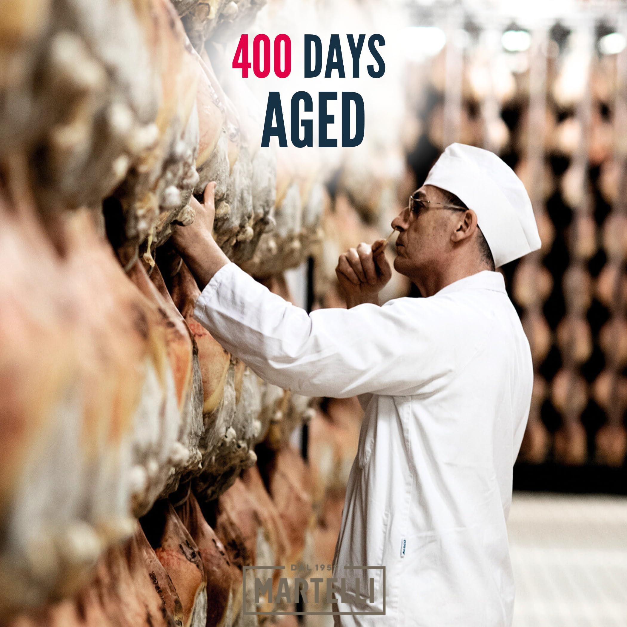 MARTELLI Prosciutto di Parma Protected Designation of Origin (approx 16 lbs) Whole Ham Boneless MARTELLI, Minimum 400 Days Aged, Product of Italy