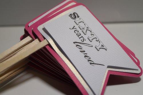 All About Details All About Details 60th Birthday Quotes Cupcake Toppers, Set of 12 (Taffy Pink)