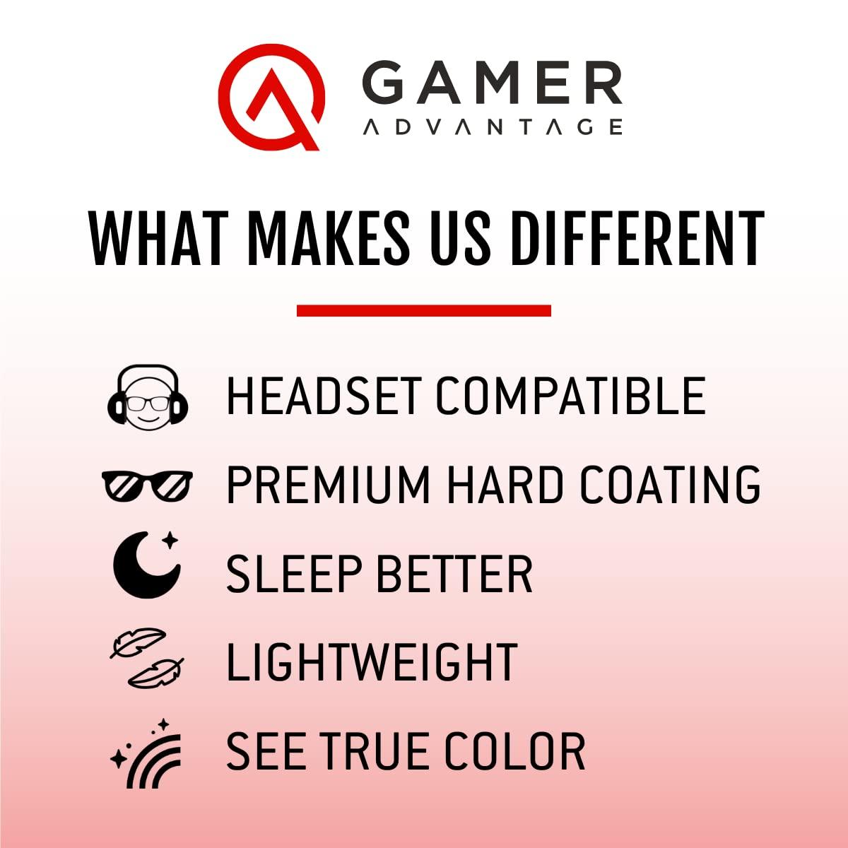 Gamer Advantage Gamer Advantage Blue Light Glasses - Lightweight, Stylish Gaming Glasses With Blue Light Blocking Lens Technology - (Storm)