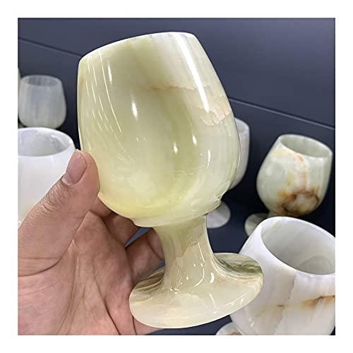 SAIYI SAIYI Decorative Ornaments 5 Inches Afghanistan Jade Goblet Healing Crystal Quartz Cup Reiki Energy Ore for Home Decor (Color : Partial White)