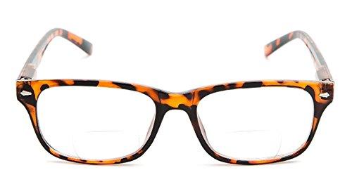 Incredible Bargains The Williamsburg BIFOCAL Unisex Retro Square Reading Glasses + 1.00 Brown Tortoise