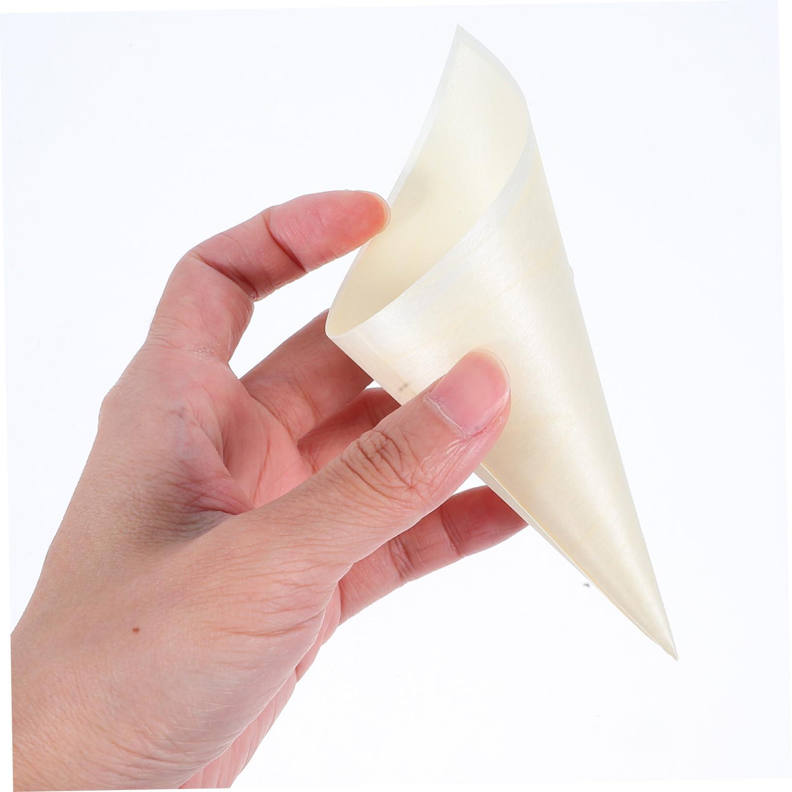 JECOMPRIS 100pcs Ice Cream Veneer Roll Chip Cones Food Cones Food Holder Wood Tasting Cones Wooden Ice Cream Cones Wooden Food Cone Popcorn Cones Wood Ice Cream Holder Wooden Dessert Cones