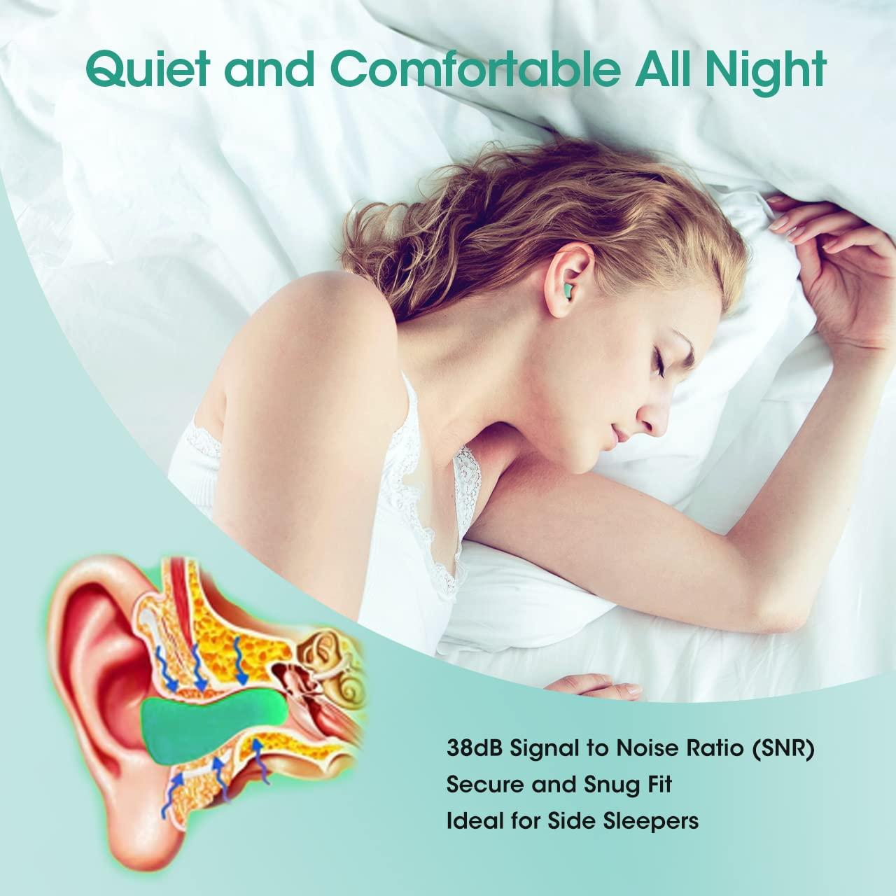 Onhear Ultra Soft Ear Plug for Sleeping, 120 PCs High Noise Cancelling Earplug with Aluminum Case, Industrial-Grade Hearing Protection Earplug for Snoring/Working/Studying/Side Sleeper, Slow Rebound