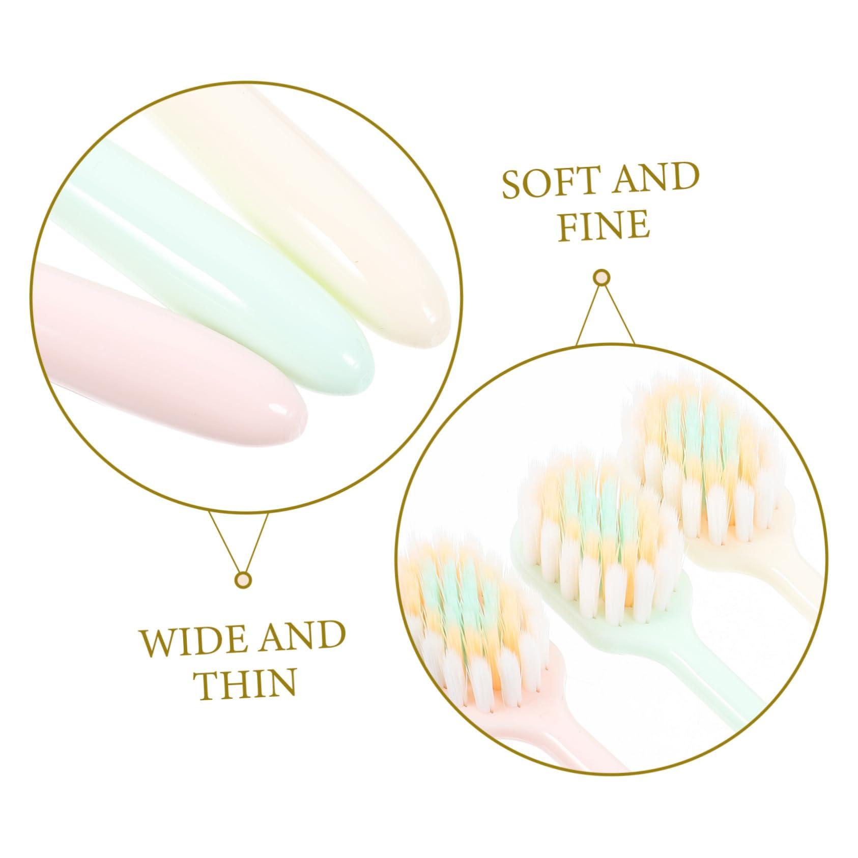 HAKIDZEL HAKIDZEL 3pcs Japanese-Style Toothbrush Extra Soft Bristle Adult Toothbrush Set Stick Travel Creative toothbrushes Household Portable Toothbrush Creative Soft Toothbrush Travel