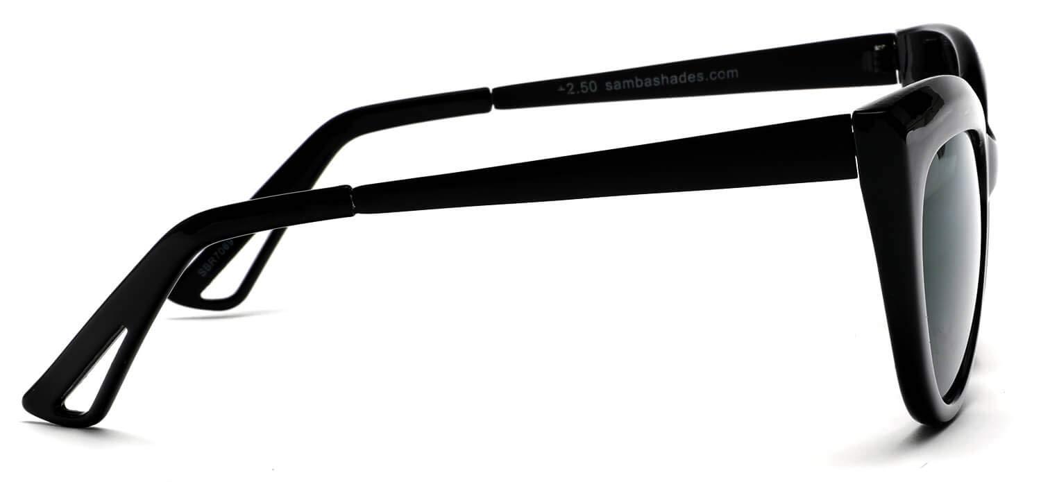 SAMBA SHADES SAMBA SHADES Bifocal Reading Sunglasses Fashion Cat Eye Sunglass Readers Oversized Women\'s CatEye Glasses Black Rx 3.50