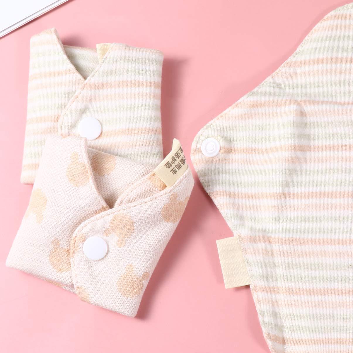 EXCEART 5pcs Reusable Pads Washable Cotton Mama Cloth Menstrual Pads Panty Liner Incontinence Napkins Towel for Women Lady Random Pattern