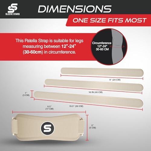 SS SLEEVE STARS Sleeve Stars Patellar Tendon Support Strap Osgood Schlatter Band Knee Brace for Kids, Youth, Women & Men w/ 3 Lengths, Swedish Brand Patella Tendon Knee Strap for Arthritis, Tendonitis & Pain