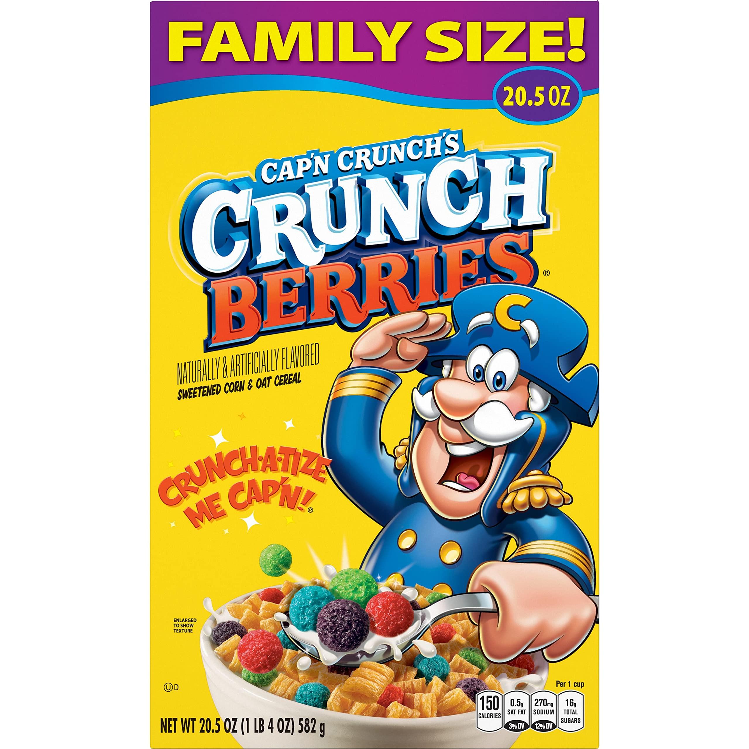 Cap'n Crunch Cap'n Crunch Cereal, Crunch Berries, 20.5oz Box