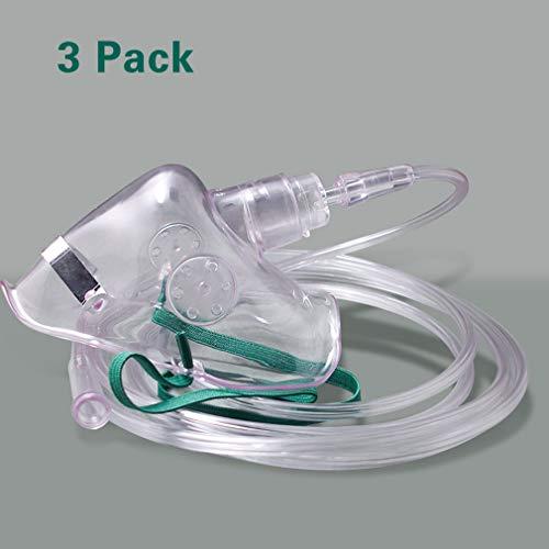 yuwell YUWELL Adult Oxygen Mask with 6.6' Tubing - Soft - XL Size - 3 Pack