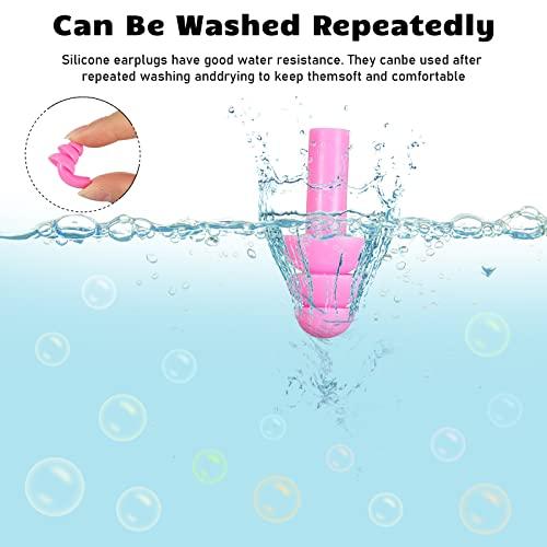 Tondiamo 150 Pairs Silicone Ear Plugs Bulk Individually Wrapped Noise Cancelling Earplugs for Sleeping Reusable Noise Reduction Earplugs Colorful Soft Ear Plugs with Carry Case for Swimming Snoring