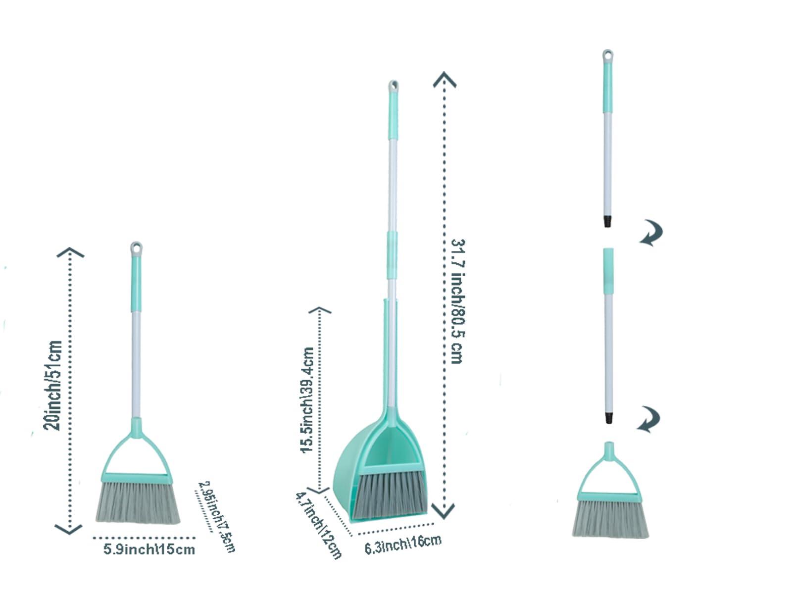 Xifando Xifando Mini Broom with Dustpan-Small Housekeeping Cleaning Sweep for Kitchen Bathroom Pet Nest Boat etc.-(3Sets,Light Blue)