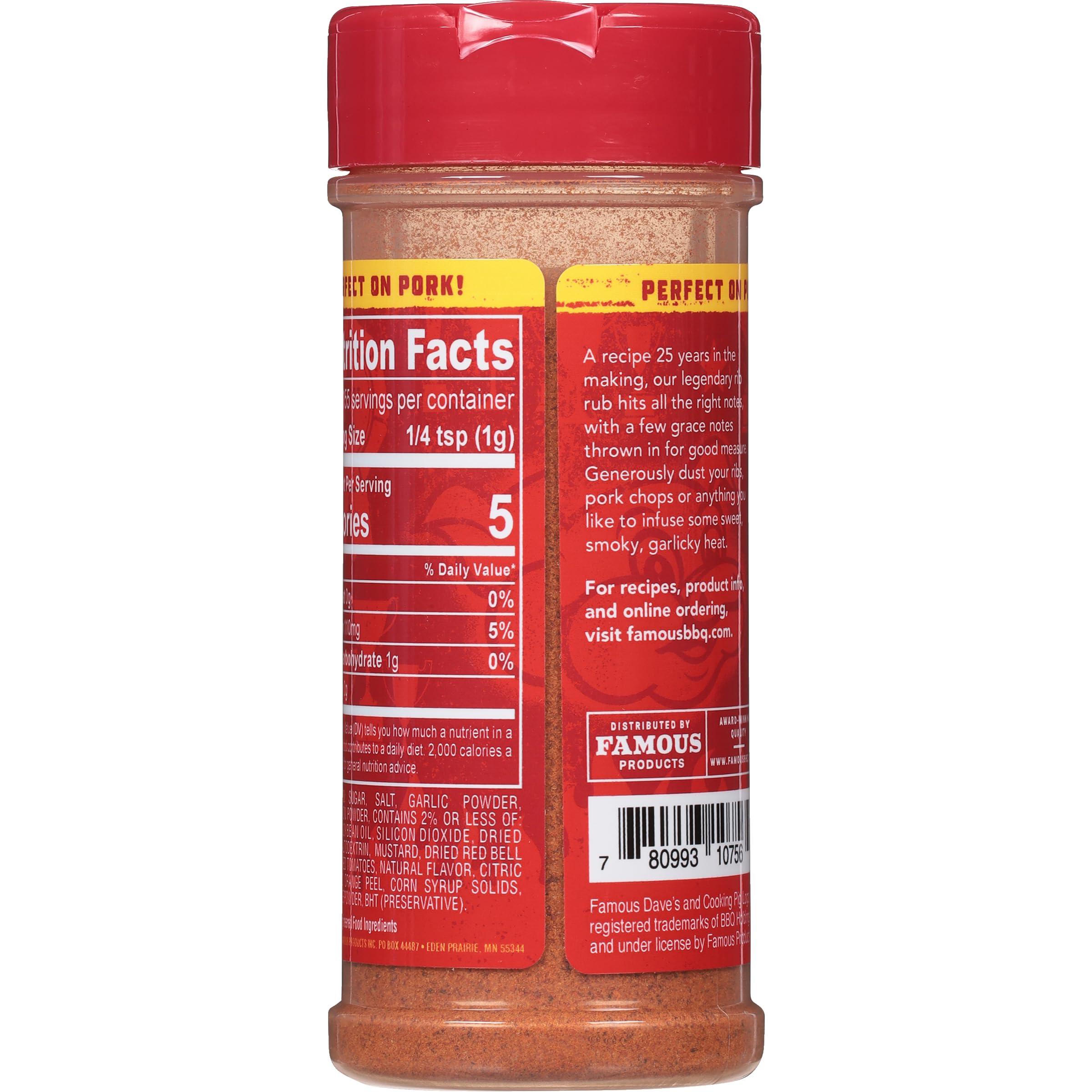 Famous Dave's Famous Dave\'s Seasoning Variety 3-Pack With Steak & Burger, Rib Rub For Beef or Pork, Chicken Rub, Grill Masters Delight