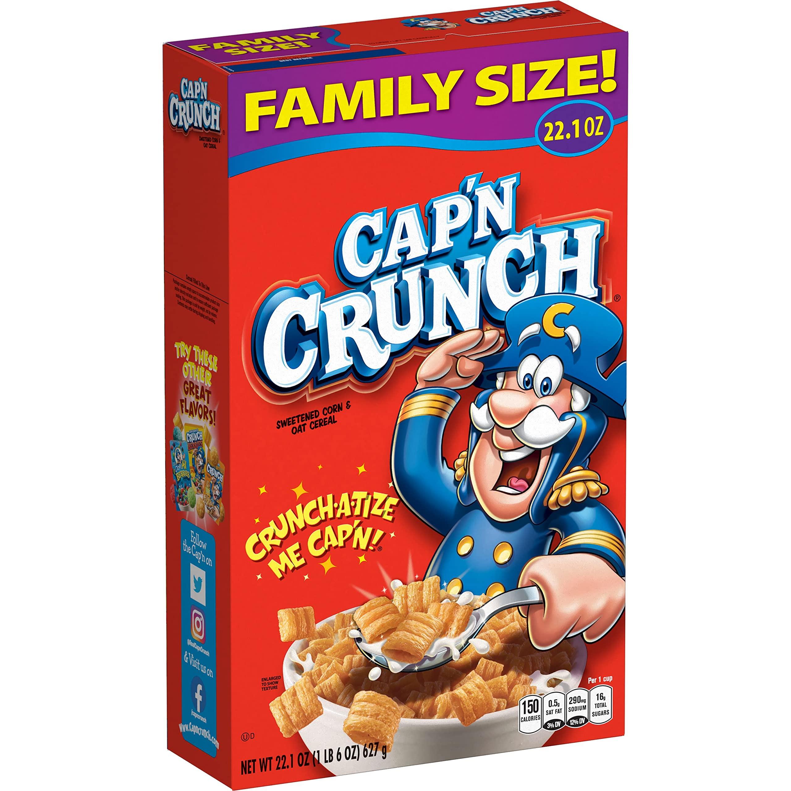 Cap'n Crunch Cap'n Crunch Cereal, Original, 22.1oz Box