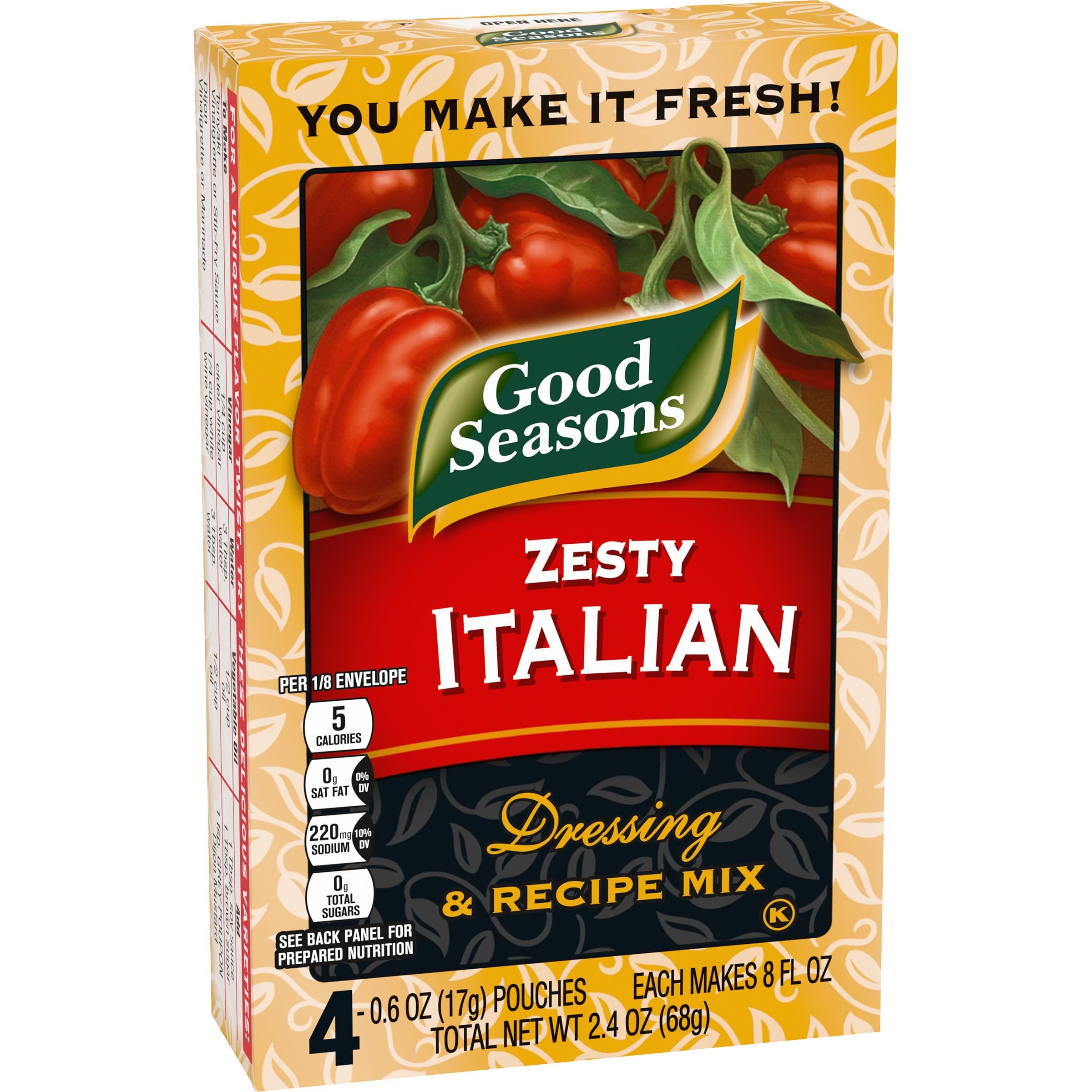 Good Seasons Good Seasons Zesty Italian Dressing & Recipe Seasoning Mix, 4 ct Packets