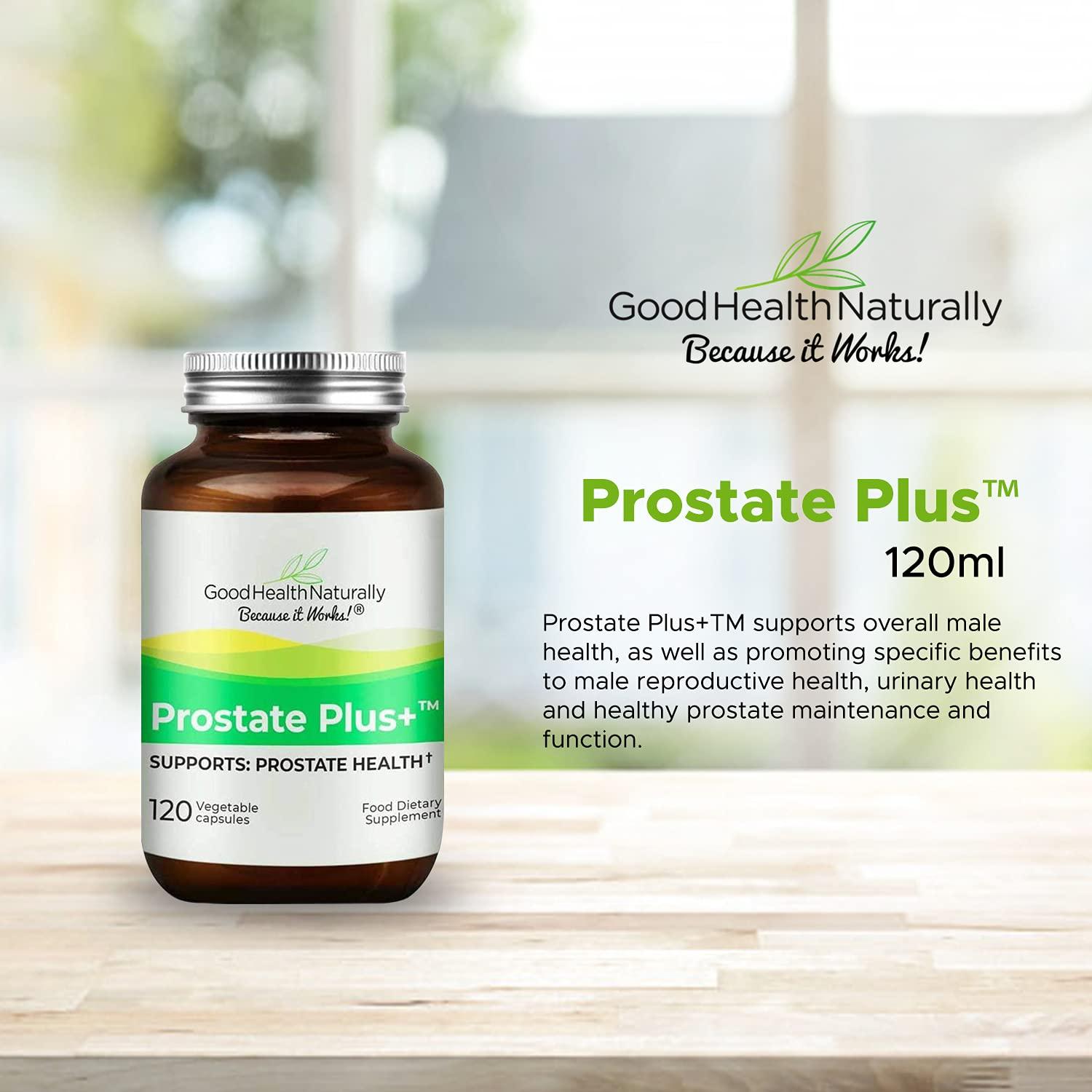 GOOD HEALTH NATURALLY BECAUSE IT WORKS! Prostate Plus+ - Prostate Support | 120 Capsues - Good Health Naturally