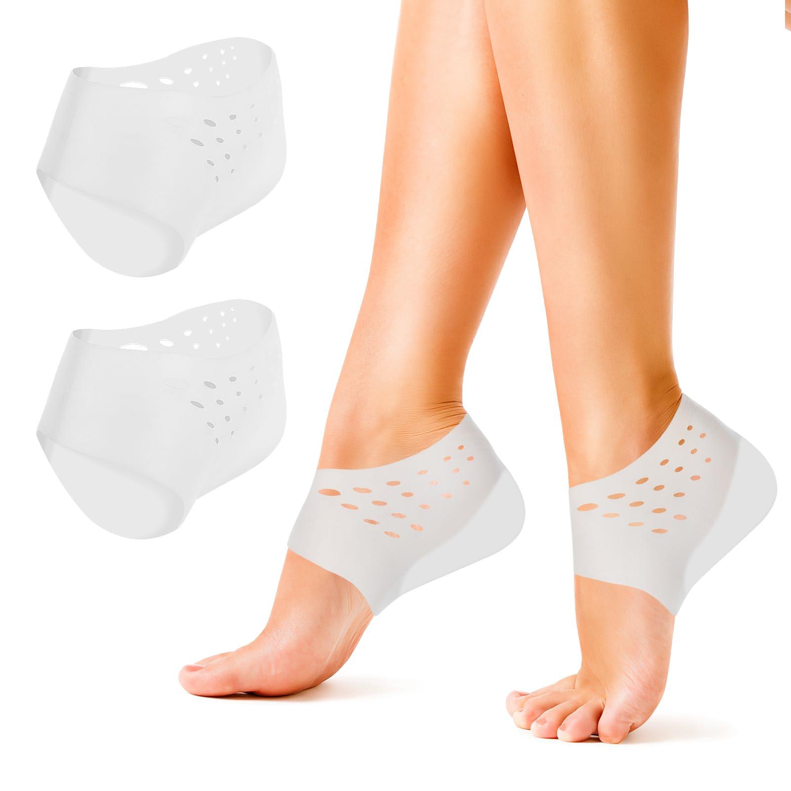EXCEART 1 Pair Invisible Height Increase Insole, Silicone Heel Protector Invisible Heel Lift Shoe Insoles, Inserts Silicone Heightening Insoles for Men and Women Half Shoe Pad