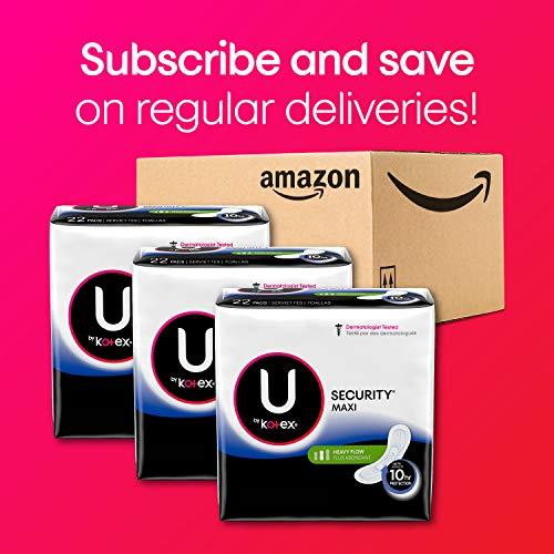 U by Kotex Kotex Long Super Maxi Pads, 44 pads