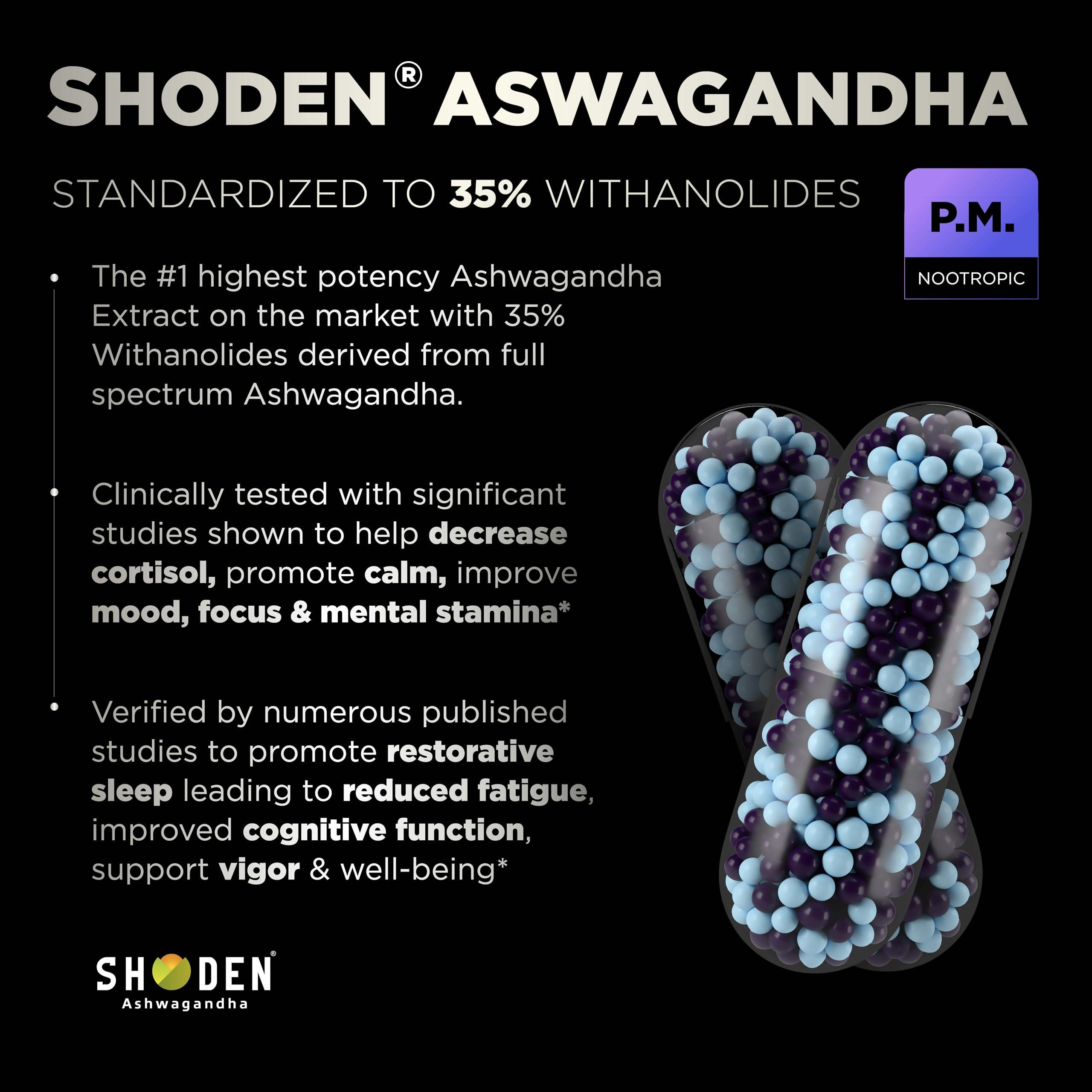 TERRA ELMNT AMPM Nootropic Total Focus + Calm 9X Strength w. Caffeine, L-Theanine, Alpha GPC, L-Tyrosine, Ashwagandha - X-Release Energy Pills Nootropics Brain Support Supplements for Memory and Focus Supplement